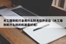 木工雕刻机行业用什么财务软件合适（木工雕刻机什么样的机器最好用）