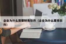 企业为什么需要财务软件（企业为什么要用软件）