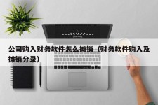 公司购入财务软件怎么摊销（财务软件购入及摊销分录）