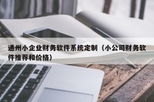 通州小企业财务软件系统定制（小公司财务软件推荐和价格）