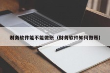 财务软件能不能做账（财务软件如何做账）