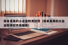 简单易用的小企业财务软件（简单易用的小企业财务软件有哪些）