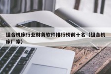 组合机床行业财务软件排行榜前十名（组合机床厂家）