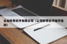 企业财务软件有限公司（公司财务软件操作指南）