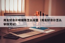 用友好会计明细账怎么设置（用友好会计怎么审核凭证）