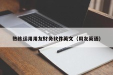 熟练运用用友财务软件英文（用友英语）