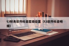 t3财务软件科目层级设置（t3软件科目明细）