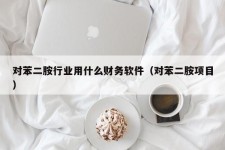 对苯二胺行业用什么财务软件（对苯二胺项目）