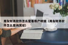 用友财务软件怎么查看账户明细（用友财务软件怎么查询凭证）