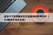 适合TFT系列偏光片行业使用的财务软件（lcd偏光片龙头企业）