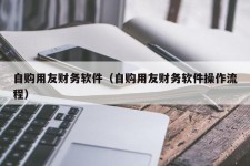 自购用友财务软件（自购用友财务软件操作流程）