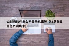 t3财务软件怎么不显示总账等（t3总账界面怎么调出来）