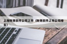 上海财务软件公司上市（财务软件上市公司排名）