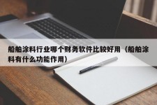 船舶涂料行业哪个财务软件比较好用（船舶涂料有什么功能作用）