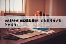 a6财务软件反记账快捷键（记账软件反记账怎么操作）