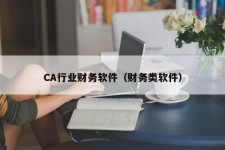 CA行业财务软件（财务类软件）