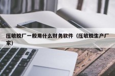 压敏胶厂一般用什么财务软件（压敏胶生产厂家）