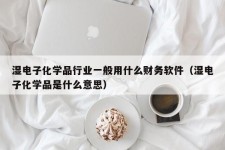 湿电子化学品行业一般用什么财务软件（湿电子化学品是什么意思）