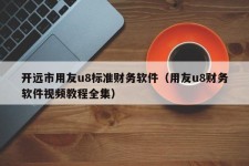 开远市用友u8标准财务软件（用友u8财务软件视频教程全集）