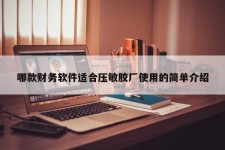 哪款财务软件适合压敏胶厂使用的简单介绍