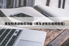 用友财务进销存功能（用友进销存视频教程）