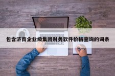 包含济南企业级集团财务软件价格查询的词条