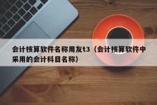 会计核算软件名称用友t3（会计核算软件中采用的会计科目名称）