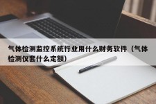 气体检测监控系统行业用什么财务软件（气体检测仪套什么定额）