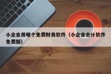 小企业用哪个免费财务软件（小企业会计软件免费版）