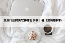 焦炭行业财务软件排行榜前十名（焦炭原材料）