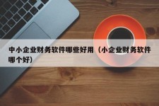 中小企业财务软件哪些好用（小企业财务软件哪个好）