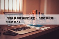 t3财务软件应收账款设置（t3应收账款期初怎么录入）