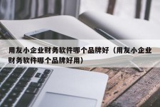 用友小企业财务软件哪个品牌好（用友小企业财务软件哪个品牌好用）